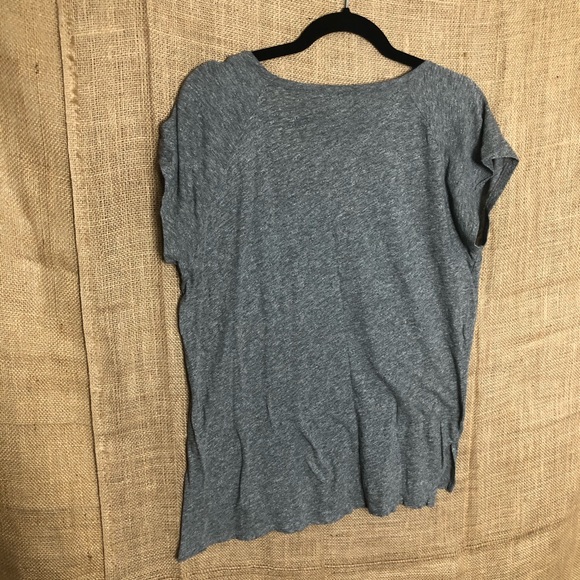 Madewell S Gray Top V Neck Short Sleeve Shirt - Picture 4 of 4